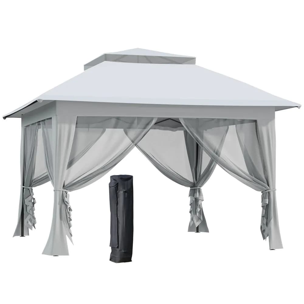 image-3.6 x 3m Foldable Pop-up Party Steel Frame Oxford w/ Roller Bag