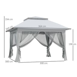 image-3.6 x 3m Foldable Pop-up Party Steel Frame Oxford w/ Roller Bag
