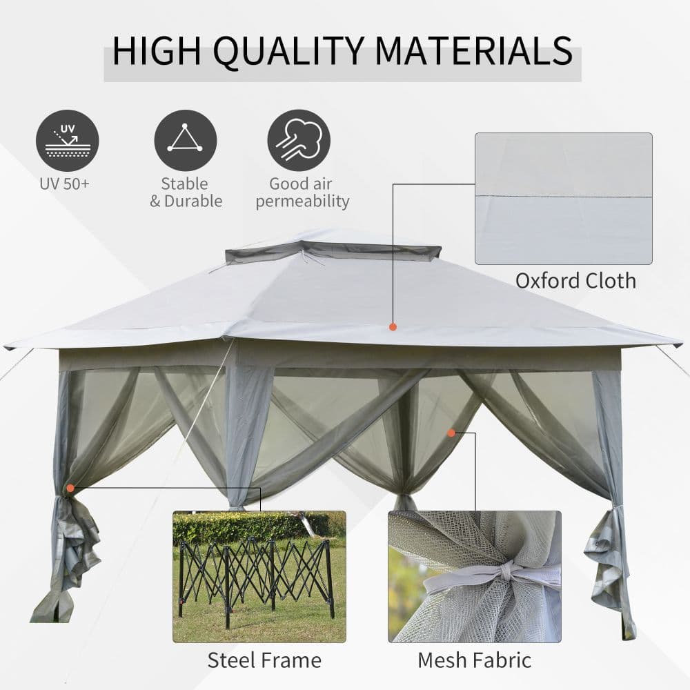 image-3.6 x 3m Foldable Pop-up Party Steel Frame Oxford w/ Roller Bag