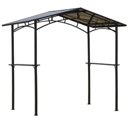 image-2.5x1.5m Grill Outdoor BBQ Gazebo Canopy & Side Shelves PC Roof Aluminium