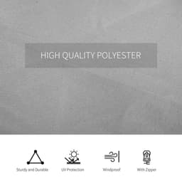 image-3 x 3m Gazebo Replacement Sidewall Set with 4 Panels, Hooks/C-Rings Light Grey