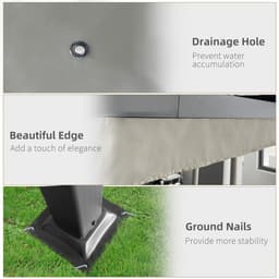 image-4 x 3m Aluminum Pergola Gazebo Retractable Roof CanopyCream White