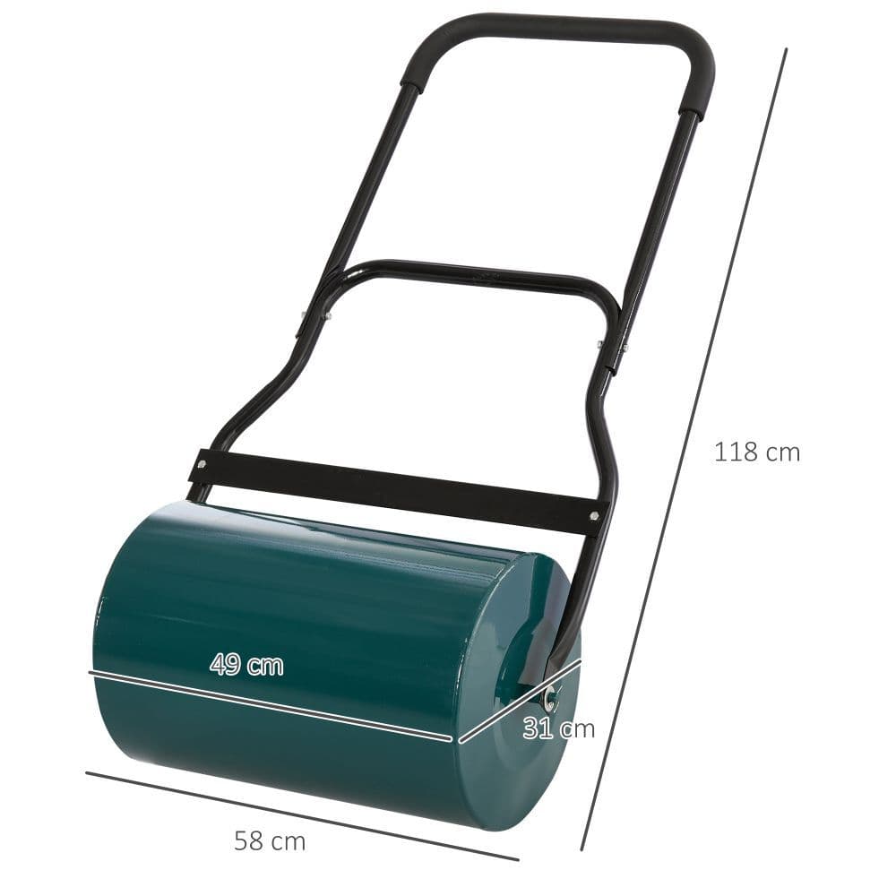 image-Steel Lawn Grass Roller 50L cm-Green