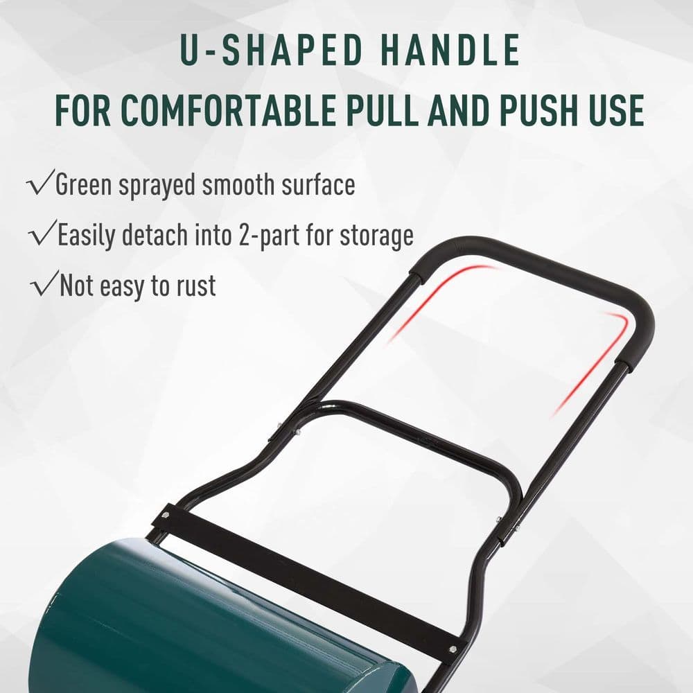 image-Steel Lawn Grass Roller 50L cm-Green