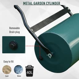 image-Steel Lawn Grass Roller 50L cm-Green