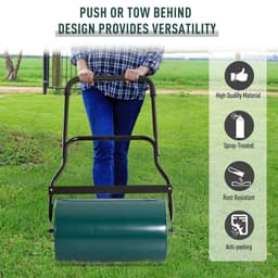 image-Steel Lawn Grass Roller 50L cm-Green