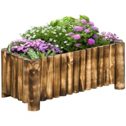 image-Fir Plant Pot Raised Flower Bed Wooden Planter 4 Feet 78Lx 35Wx30H cm