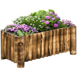 image-Fir Plant Pot Raised Flower Bed Wooden Planter 4 Feet 78Lx 35Wx30H cm