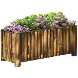 image-Fir Plant PotFlower Bed Wooden 4 Feet 100Lx 40Wx40H cm