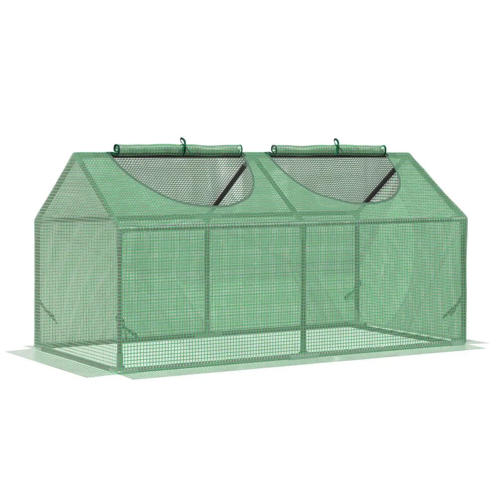 image-Mini Greenhouse, with Durable PE Cover, 119x60x60cm