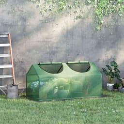 image-Mini Greenhouse, with Durable PE Cover, 119x60x60cm