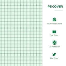 image-Mini Greenhouse, with Durable PE Cover, 119x60x60cm