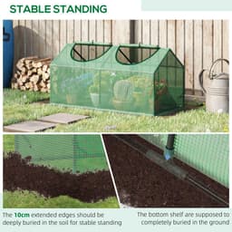 image-Mini Greenhouse, with Durable PE Cover, 119x60x60cm
