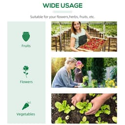 image-Mini Greenhouse, with Durable PE Cover, 119x60x60cm