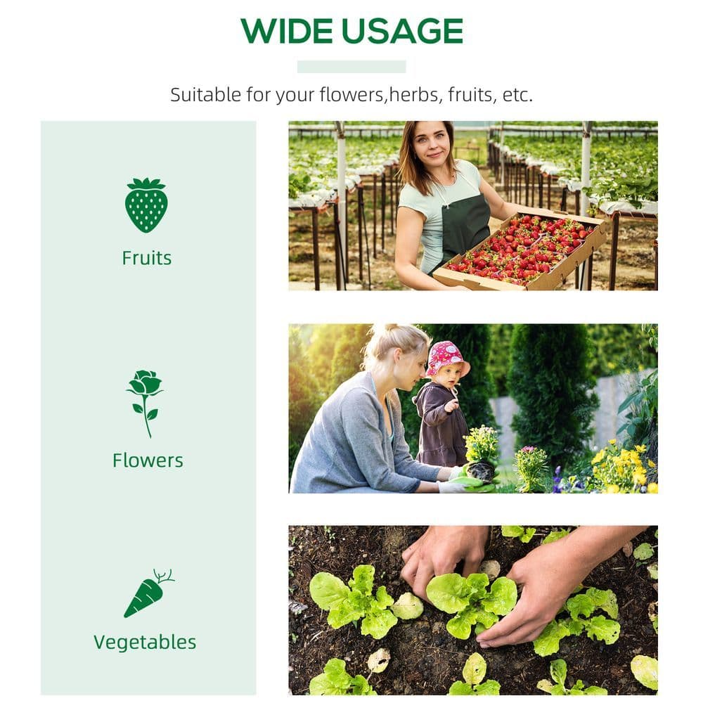 image-Mini Greenhouse, with Durable PE Cover, 119x60x60cm