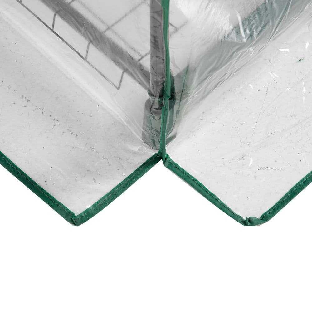 image-5 Tier Greenhouse OutdoorPortable Shed Metal Frame Transparent 69x49x193cm