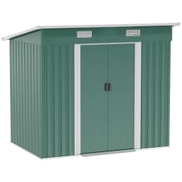 image-7 x 4ft Outdoor Garden Metal Storage Shed, Green