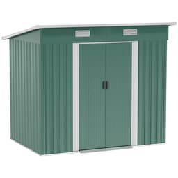 image-7 x 4ft Outdoor Garden Metal Storage Shed, Green
