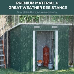 image-7 x 4ft Outdoor Garden Metal Storage Shed, Green