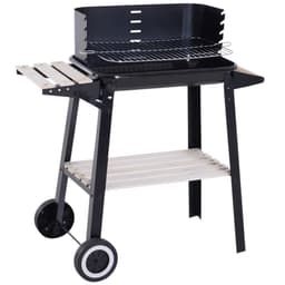 image-Outsunny Charcoal BBQ Grill, 87Lx45Wx83H cm-Black
