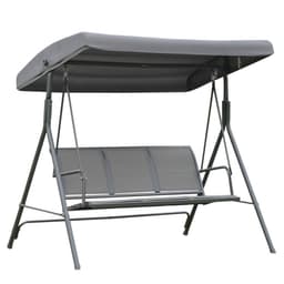 image-3 Seater Garden Swing Chair Grey Hammock Canopy Patio Outdoor Bench