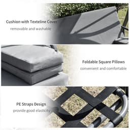 image-2-in-1 Swing Chair 3 Seater Bench Hammock Bed Adjustable Canopy Pillow, Grey