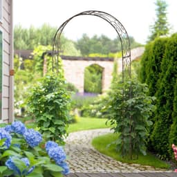 image-Outsunny Garden Arch, 226H cm, Metal Frame