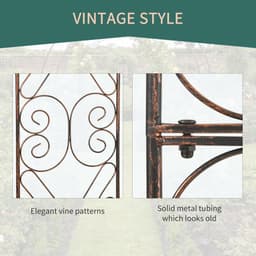 image-Outsunny Garden Arch, 226H cm, Metal Frame