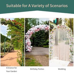 image-Outsunny Garden Arch, 226H cm, Metal Frame