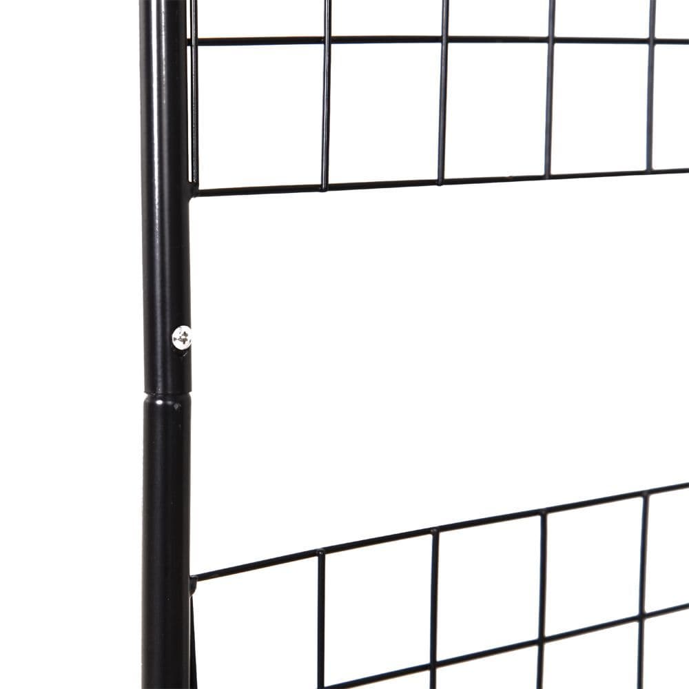 image-Steel Frame Backyard Pergola for Plants & Trellis Garden Arch Black