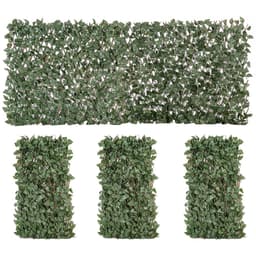 image-4Pc Expanding Trellis Fence, 2m x 1m Artificial Plant Fence, Telescopic