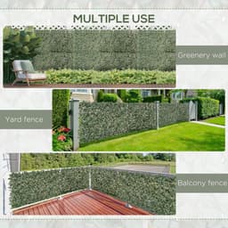 image-4Pc Expanding Trellis Fence, 2m x 1m Artificial Plant Fence, Telescopic
