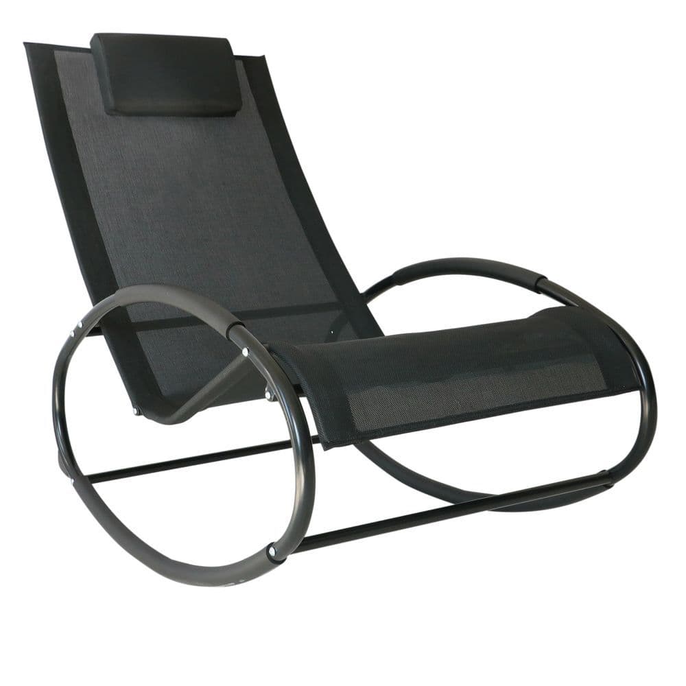 image-Outsunny Orbital Zero Gravity Rocking Chair, 88H cm