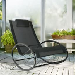 image-Outsunny Orbital Zero Gravity Rocking Chair, 88H cm