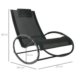 image-Outsunny Orbital Zero Gravity Rocking Chair, 88H cm