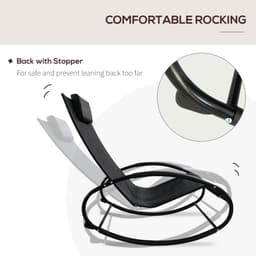 image-Outsunny Orbital Zero Gravity Rocking Chair, 88H cm
