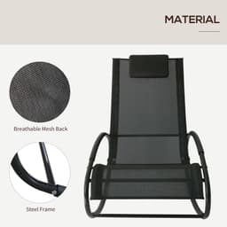 image-Outsunny Orbital Zero Gravity Rocking Chair, 88H cm