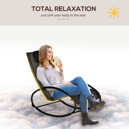 image-Outsunny Orbital Zero Gravity Rocking Chair, 88H cm