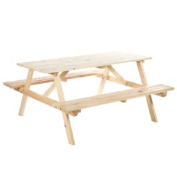 image-Outsunny 4-Seater Wooden Picnic Set-Fir Wood
