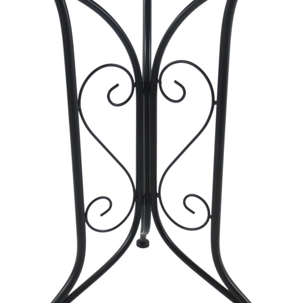 image-Outsunny 3 Pcs Mosaic Bistro Table Chairs Set-Black/Orange/White