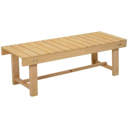 image-Outsunny 2-Seater Outdoor Garden Fir Wood Patio Bench