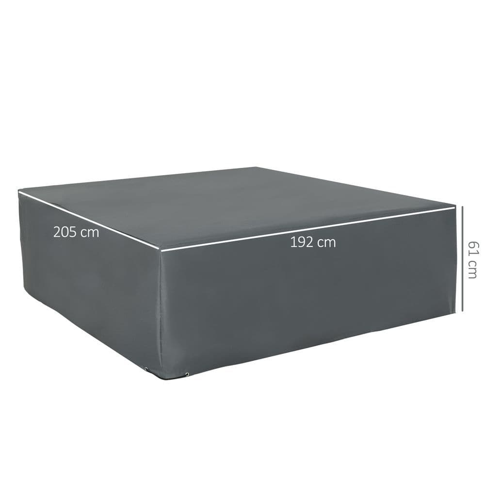 image-205x192cm Garden Furniture Cover Water UV Resistant Oxford Fabric Grey
