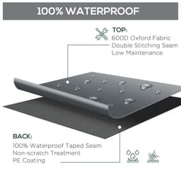 image-205x192cm Garden Furniture Cover Water UV Resistant Oxford Fabric Grey