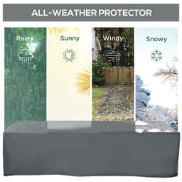 image-200x73cm Garden Furniture Cover Water UV Resistant Oxford Fabric