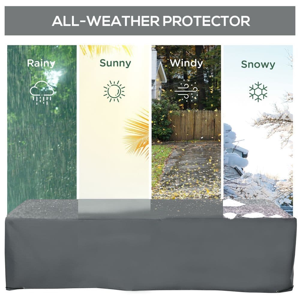image-200x73cm Garden Furniture Cover Water UV Resistant Oxford Fabric