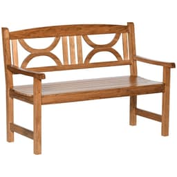 image-2-Seater Wooden Garden Bench Outdoor Patio Loveseat Natural