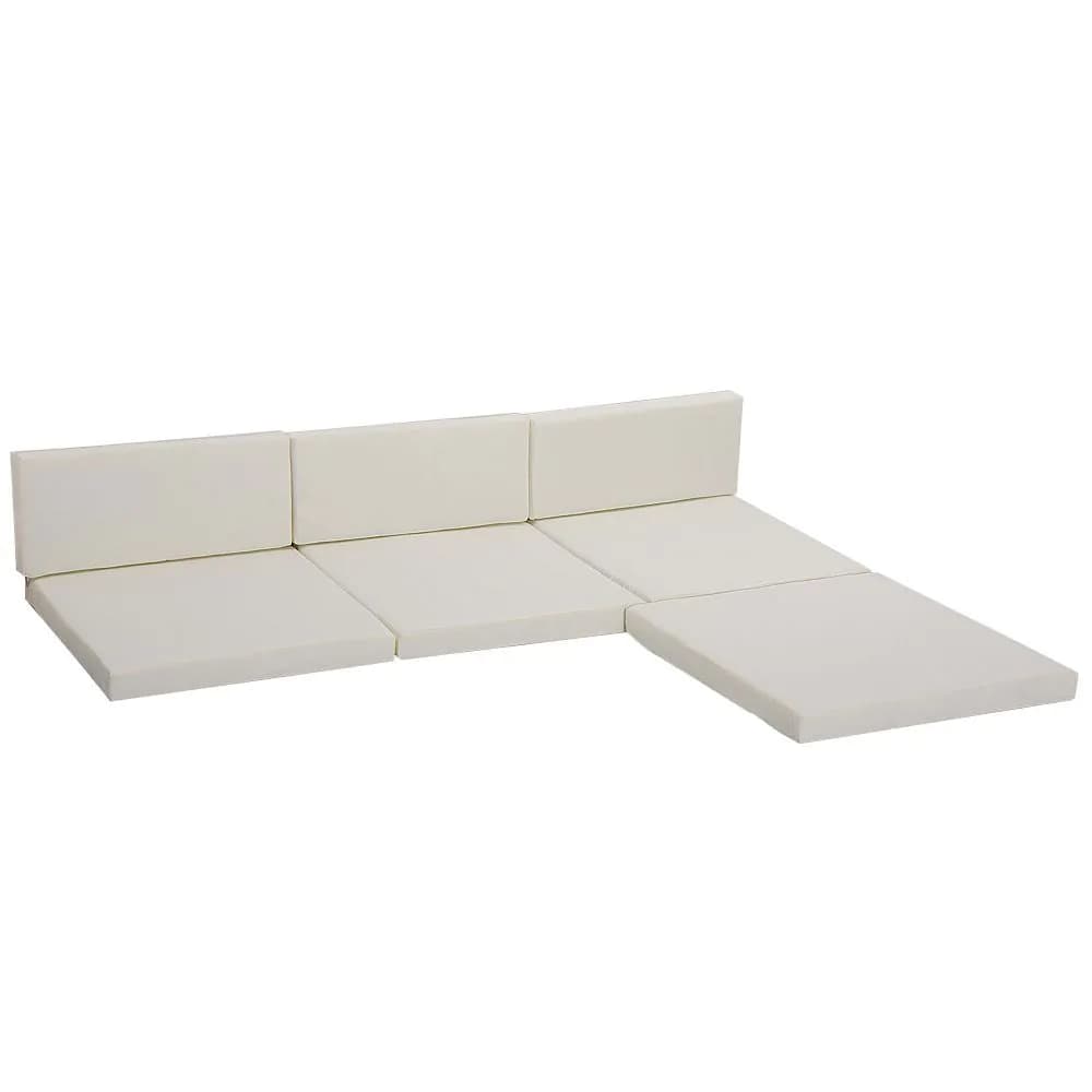 image-Cushion Pad Set for Rattan Furniture, 7 Piece Garden,Cream