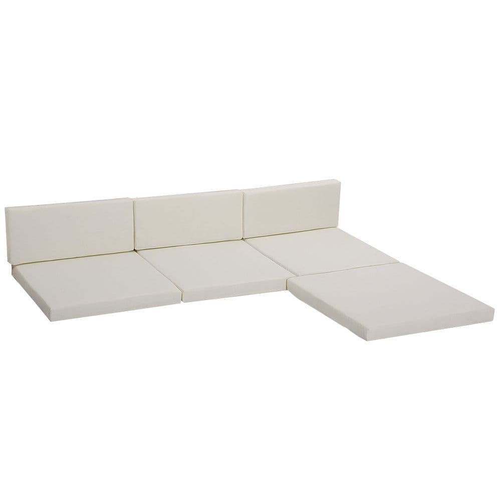 image-Cushion Pad Set for Rattan Furniture, 7 Piece Garden,Cream