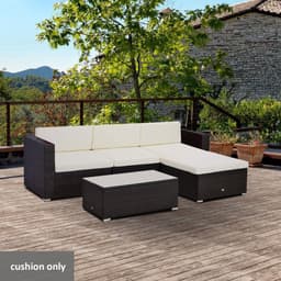 image-Cushion Pad Set for Rattan Furniture, 7 Piece Garden,Cream