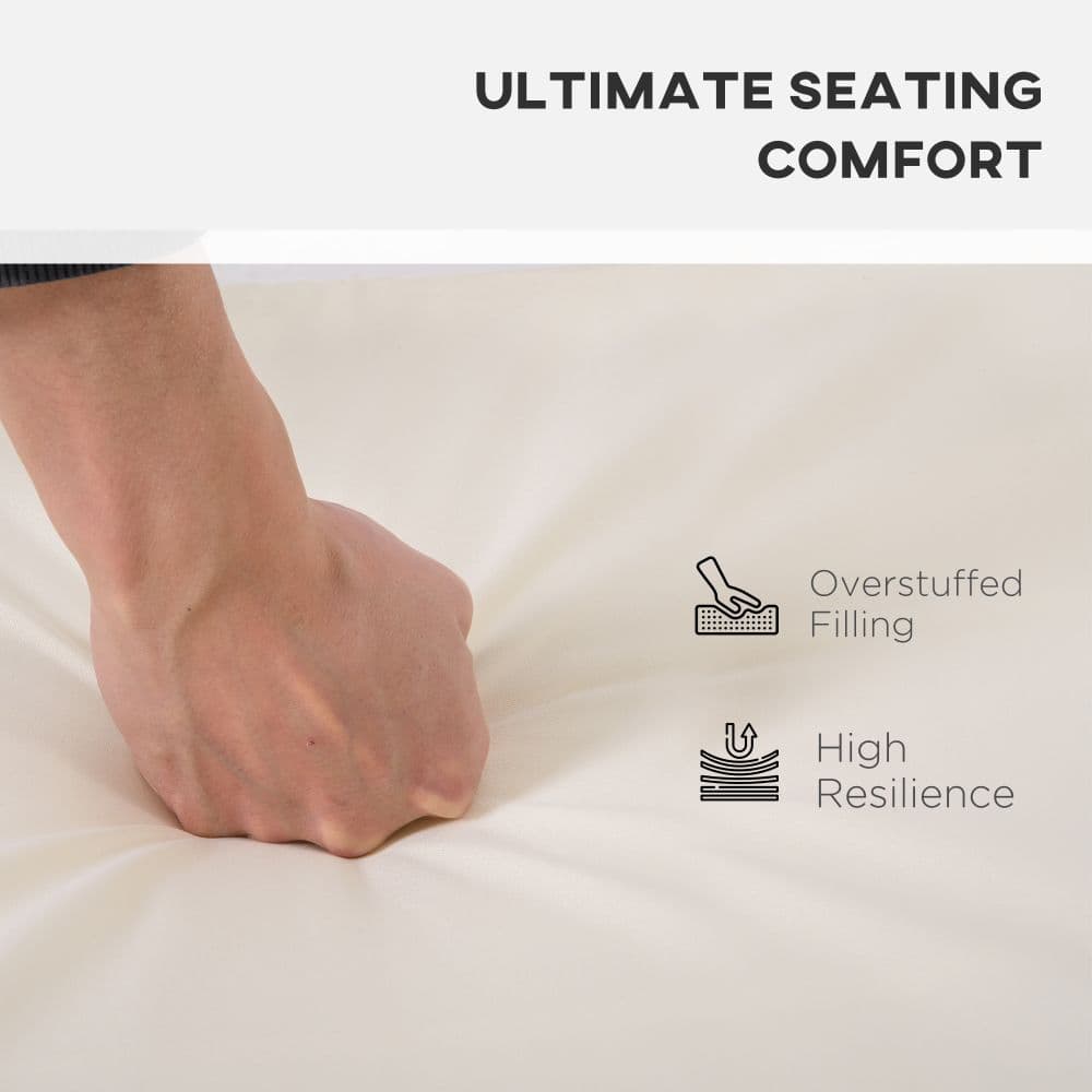 image-Cushion Pad Set for Rattan Furniture, 7 Piece Garden,Cream